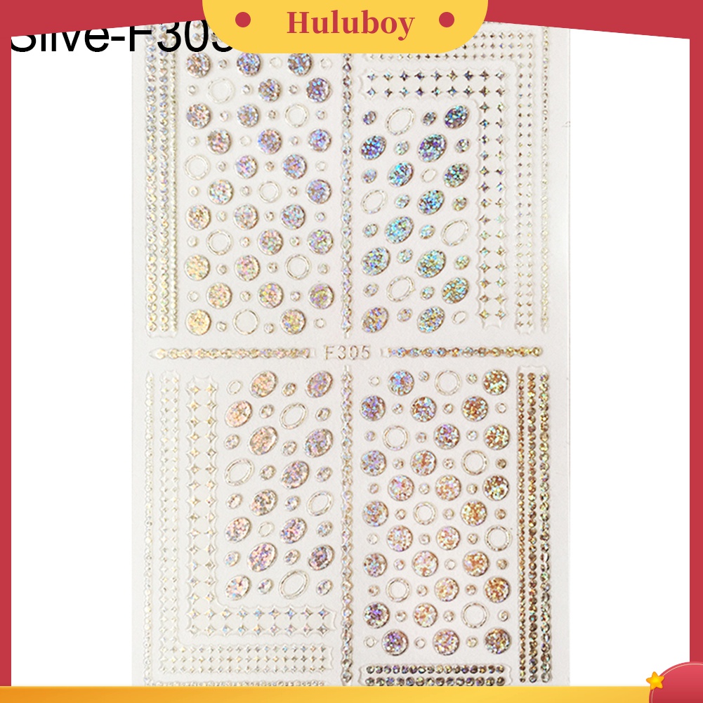 Huluboy Huluboy♡ Stiker Decal Motif Geometri Simple Untuk Dekorasi Nail Art DIY