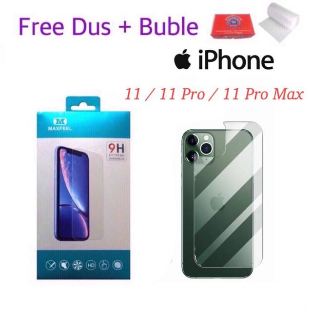 Maxfeeel Back Tempered Glass Iphone 11 Iphone 11 Pro Iphone 11 Pro Max Premium Glass