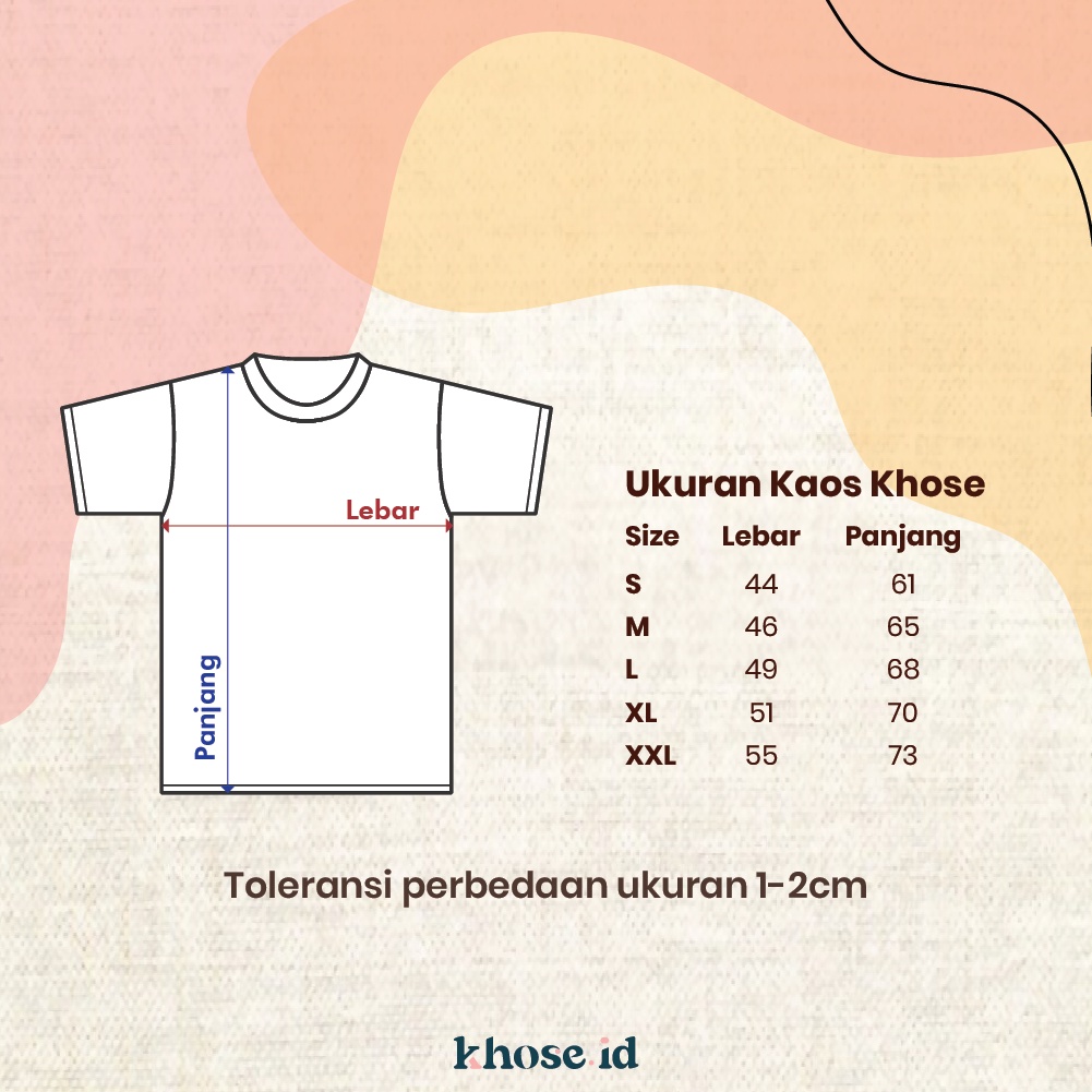 KHOSE KAOS DISTRO UNISEX 100% COTTON COMBED KODE RC-01