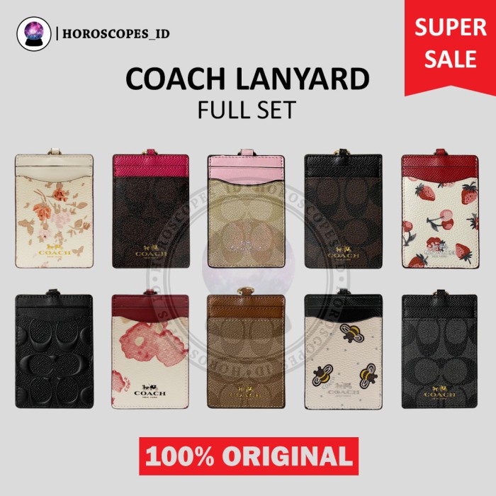 

Id Card - Id Card Holder / Lanyard / Name Tag Holder - Gantungan Coach Original