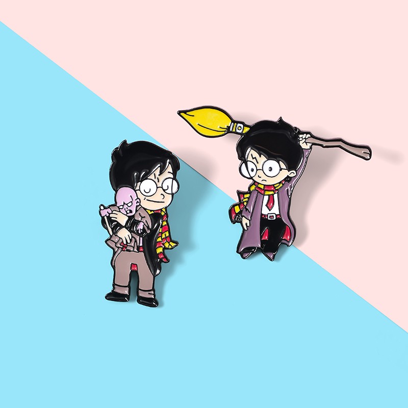 Bros Pin Enamel Desain Kartun Harry Potter Untuk Hadiah