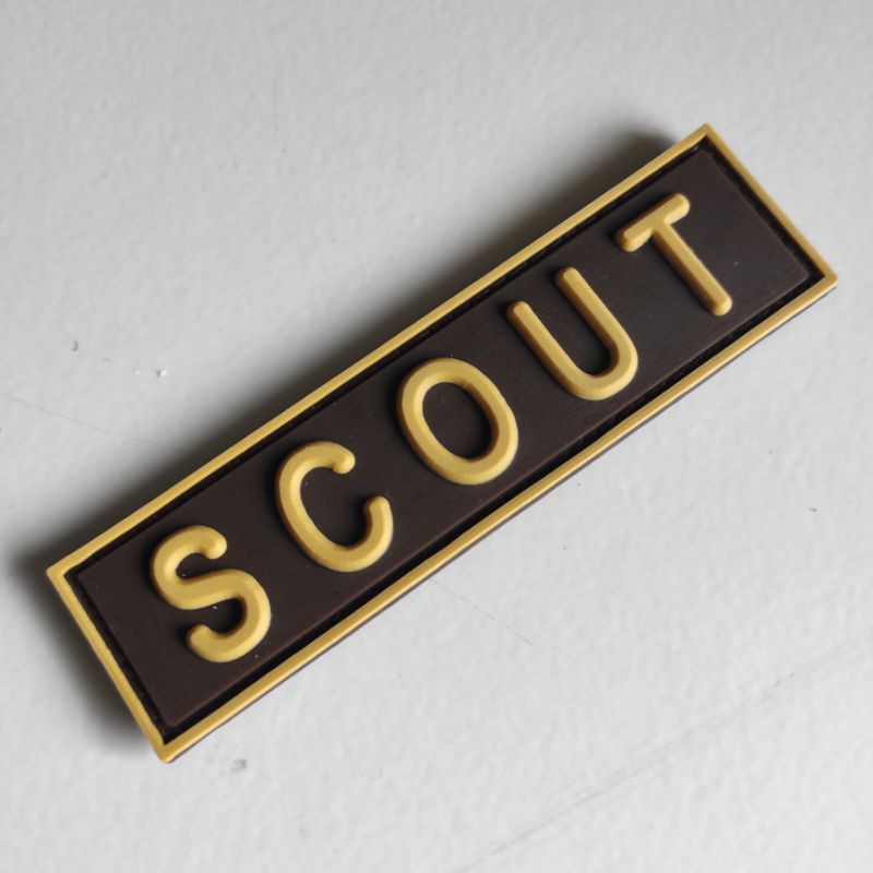 PATCH RUBBER TULISAM SCOUT PRAMUKA/TEMPELAN EMBLEM KARET VELCRO