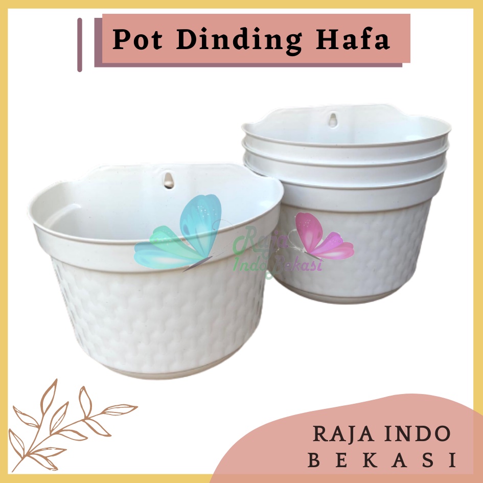 Pot Dinding Cantol Hafa 20 Cm Putih Pot Dinding Tempel Dekorasi Putih Panjang Aesthetic Besar Kecil Pager Balkon Pagar Unik  Pot Tembok - Tanaman Bunga Hias Dinding Tempel Bibit Plastik 22 23 25 27