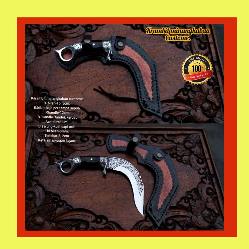 PISAU K3RAMBIT CUSTUM MINANGKABAU SUPER TAJAM BERKWALITAS PREMIUM