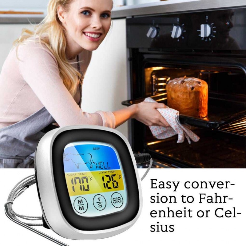 Alat Ukur Suhu Makanan Touch Screen Food Thermometer Cooking Timer