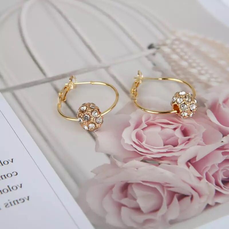 [COD] Fashion Bola Kristal Anting Earrings Untuk Pesta Pernikahan Wanita Perhiasan