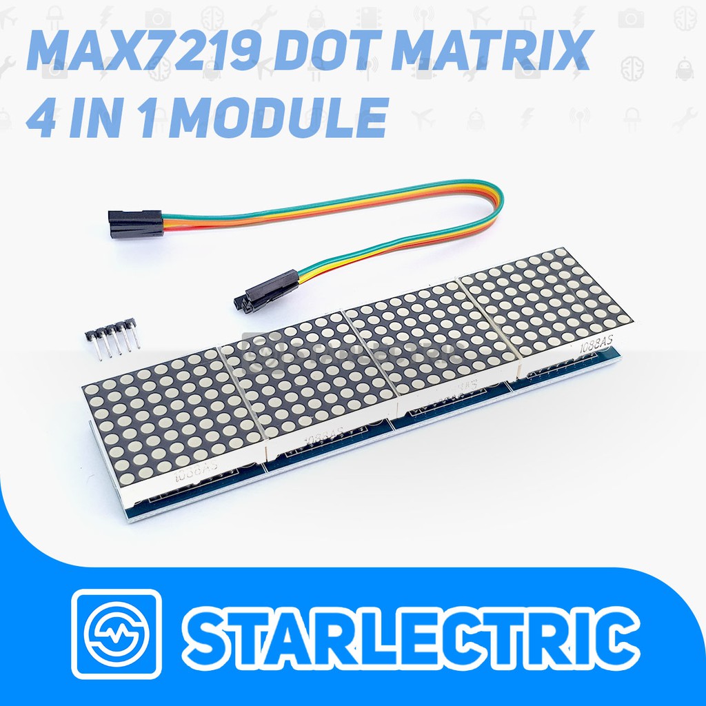 Max7219 x 4 Dot Matrix Module 4in1 Display for Arduino 32x8