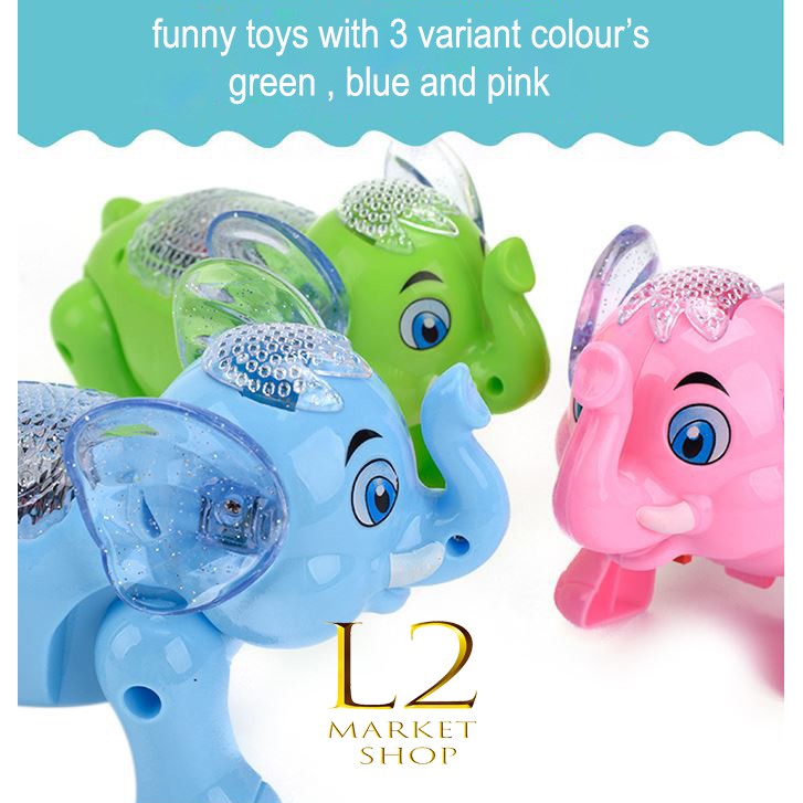 mainan gajah/figur binatang/hewan/boneka/gajah tarik/mainan murah/mainan anak