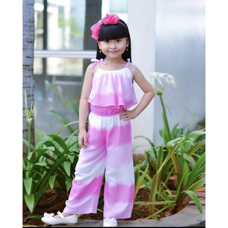 jumpsuit tiedye 2-8thn / setelan jumsuit tali anak perempuan nablfashion