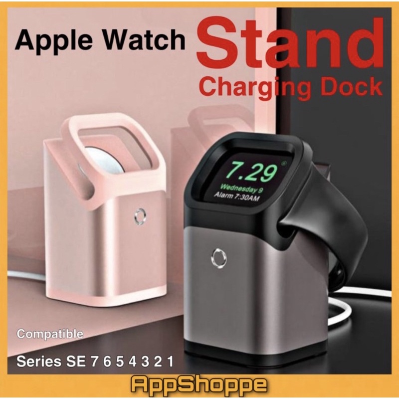 Apple Watch Stand Dock Aluminium TPU Wireless Charger PREMIUM HOLDER