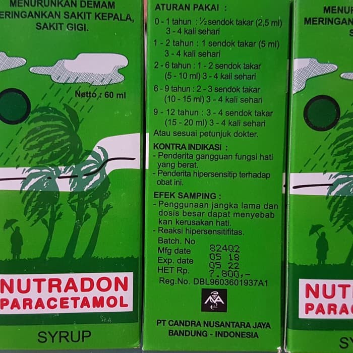 Jual Nutradon Paracetamol Syrup Ml Shopee Indonesia