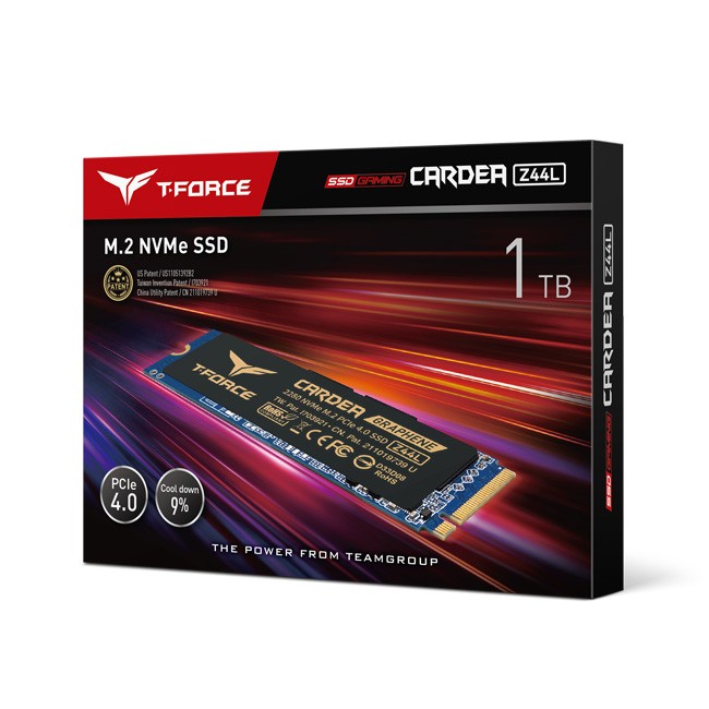 Teamgroup T-Force Cardea Z44L SSD M.2 1TB PCIe Gen4x4 with NVMe