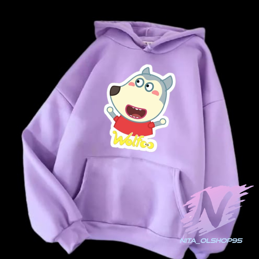 SWEATER WOLFO HOODIE ANAK KARTUN WOLFOO