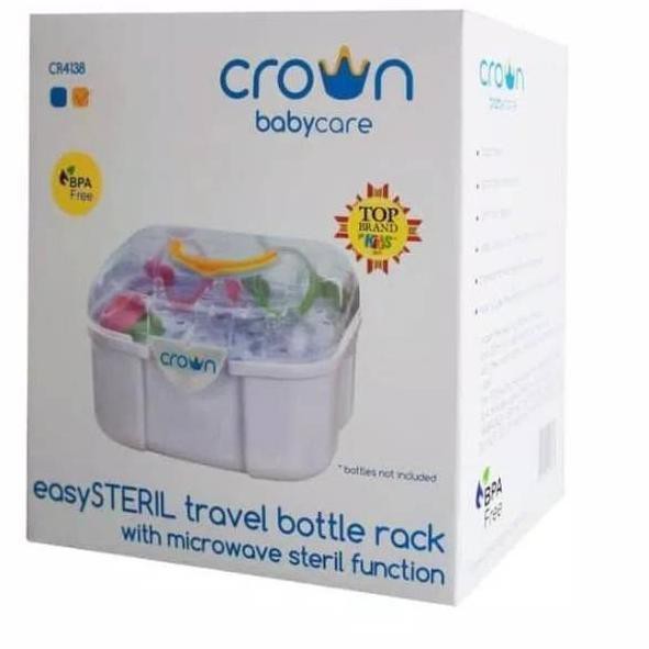 CROWN EasySTERIL Rak Botol Travel CR-4138 Rak Pengering Botol Susu &amp; Dot Bayi Drying Rack Sterilizer