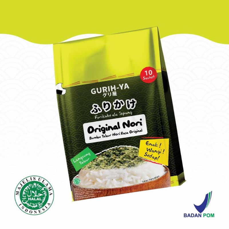 Gurih Ya Seaweed Gusset isi 10 sachet x 5.5gr seasoning abon rumput laut original box