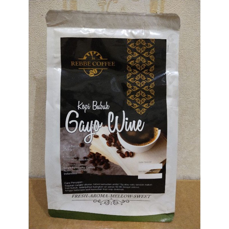 Rebbe Coffee gayo wine