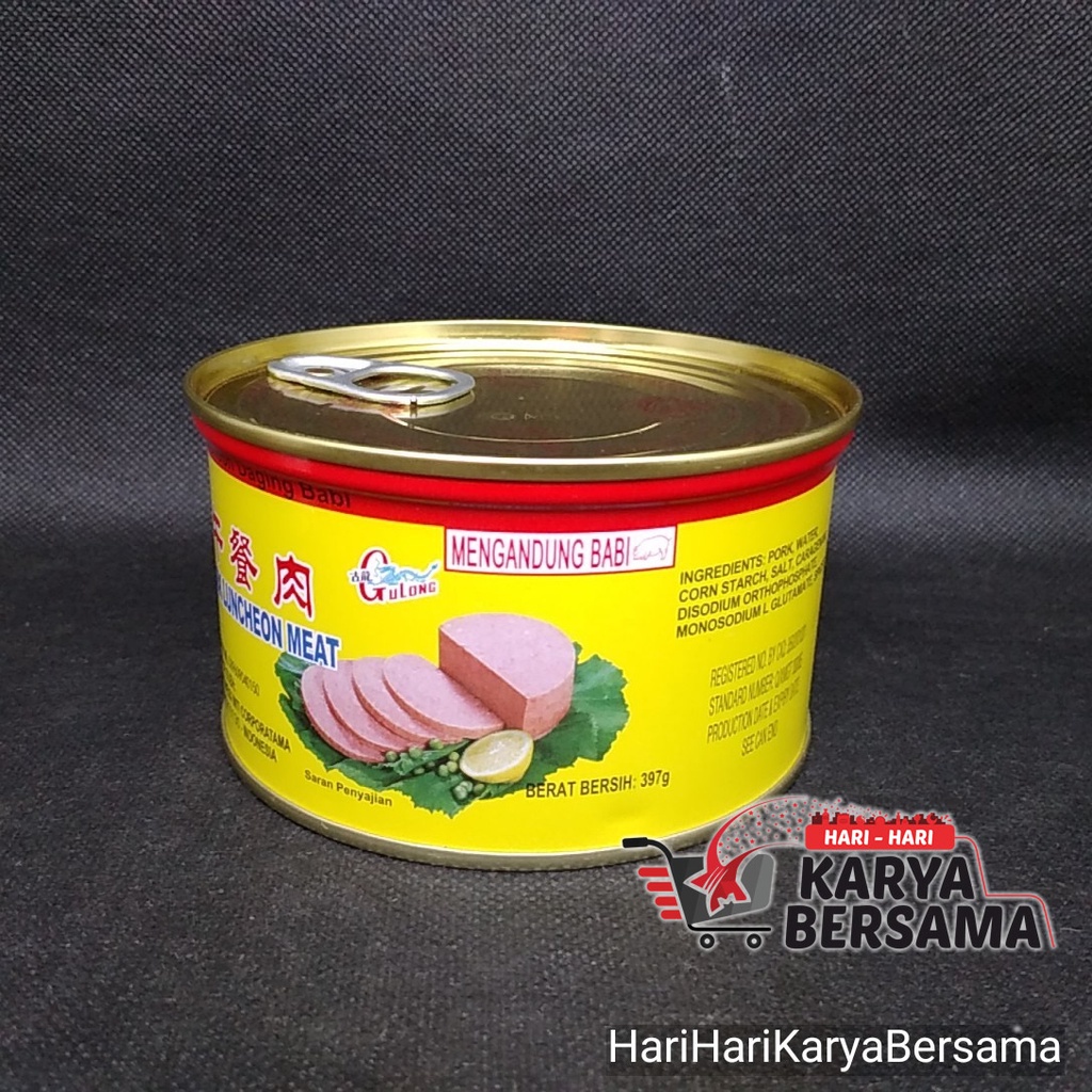 

MAKANAN KALENG GULONG PORK LUNCHEON MEAT 397GR ( NON HALAL )