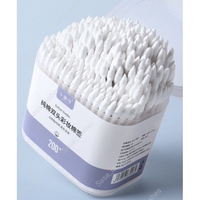 200 Pcs Cotton Swab/Cotton Bud+Box