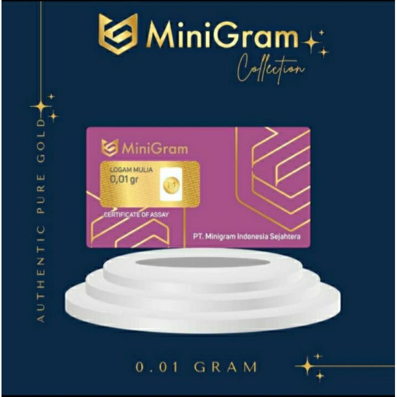 Emas Mini Mini Gold Minigram LM 24 karat 0.01gr Sertifikat Resmi Sucofindo
