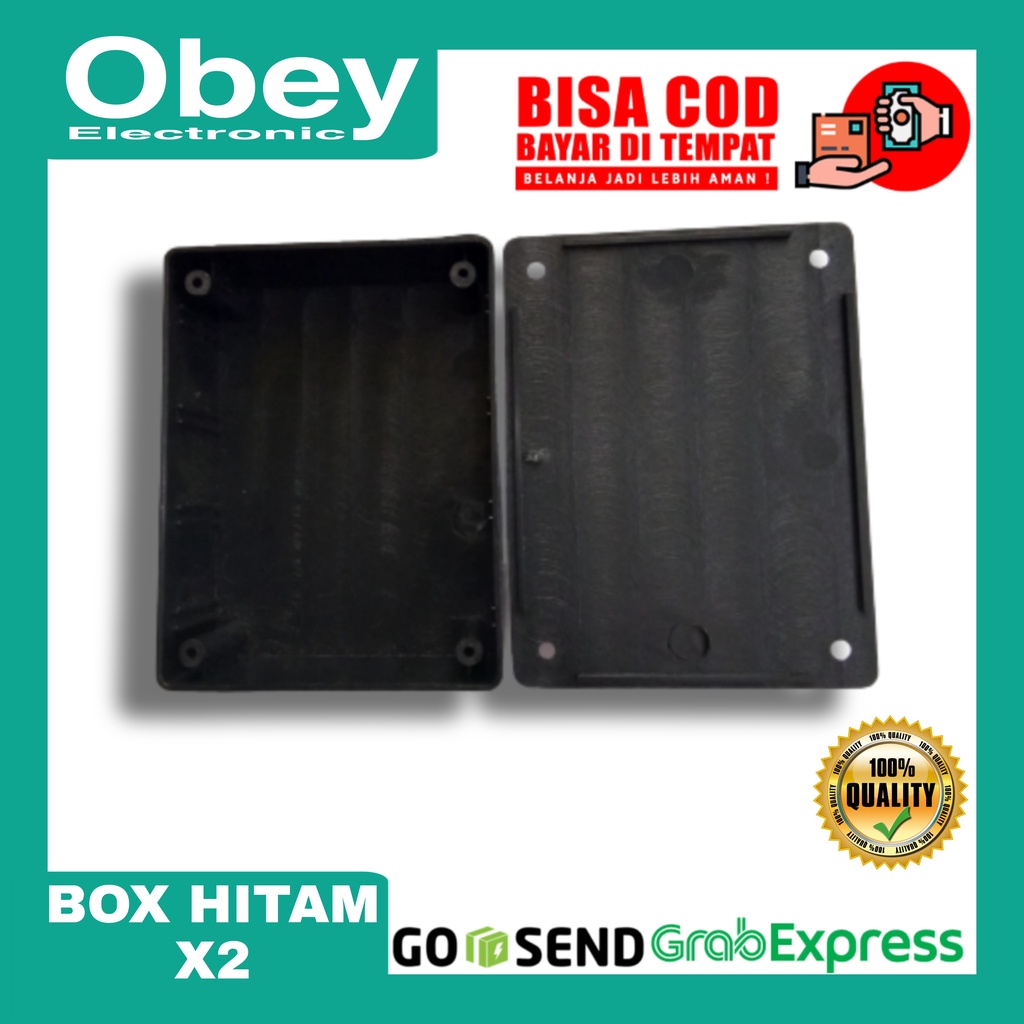 BOX HITAM X2 UK 10Cm X 8Cm