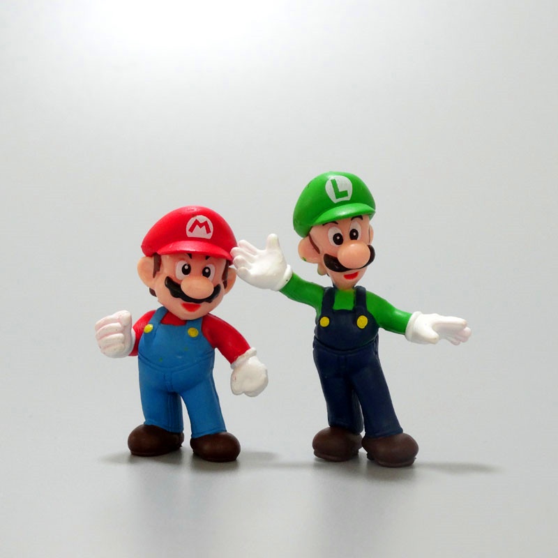 6pcs / set Mainan Action Figure Luigi Mario Bros Yoshi Bahan PVC Untuk Hadiah Anak