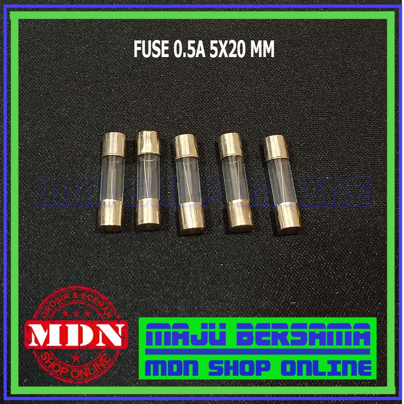 Fuse 0.5A 250V - Sekering 0.5A 250V 5x20 mm