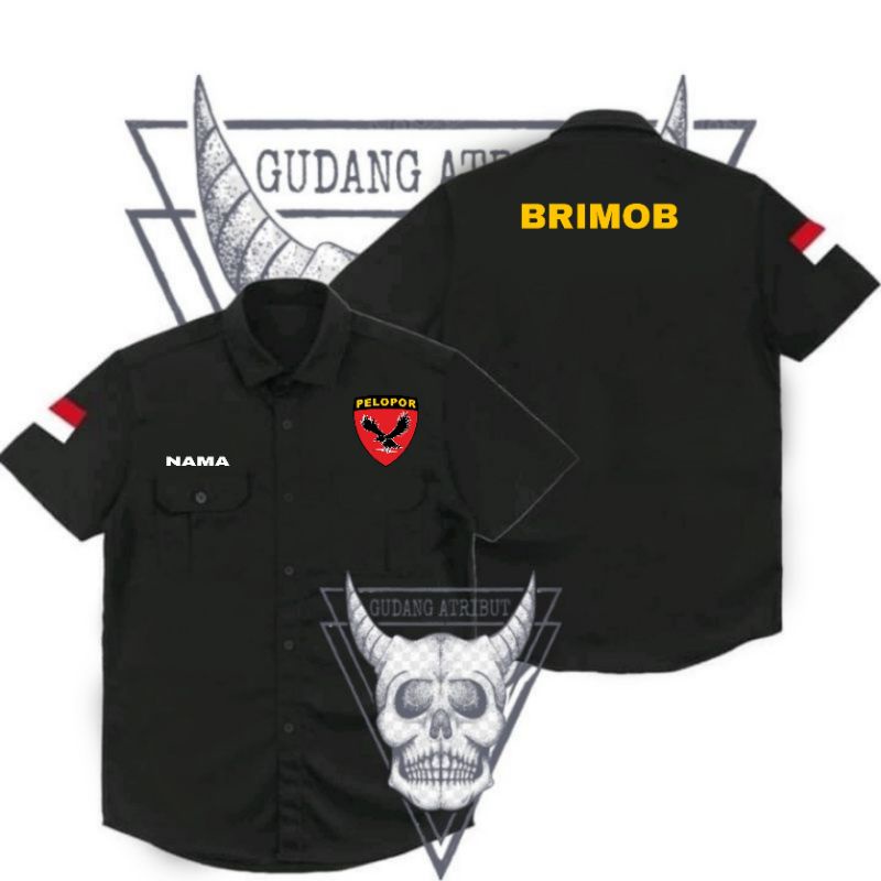 KEMEJA.SERAGAM.LENGAN.PENDEK.BRIMOB.