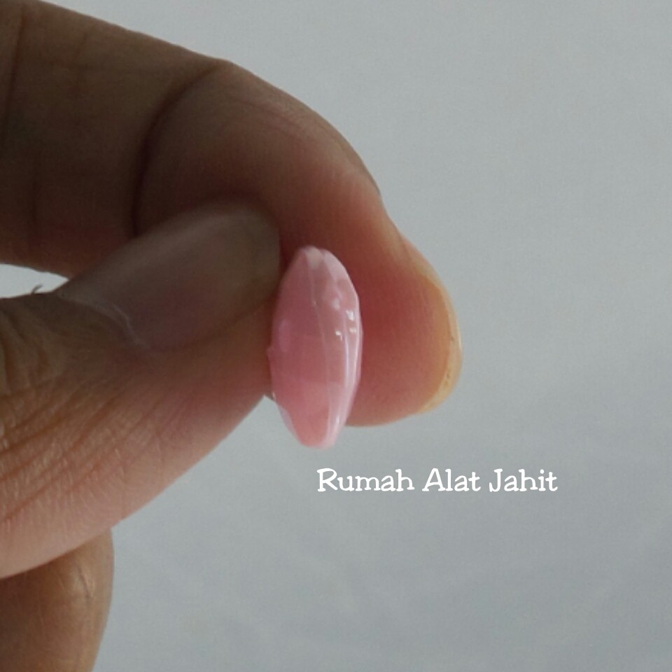 Kancing Akrilik Bulat Motif Kotak-Kotak 12mm