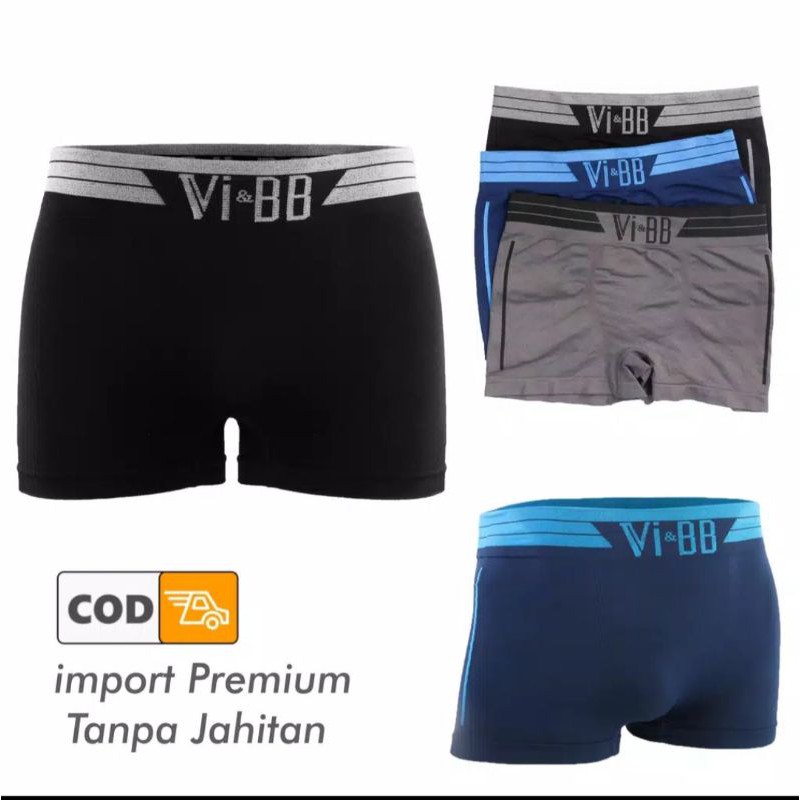 3 PCS BOXER PRIA | CELANA DALAM Vi&amp;BB no.1228 | CELANA DALAM PRIA