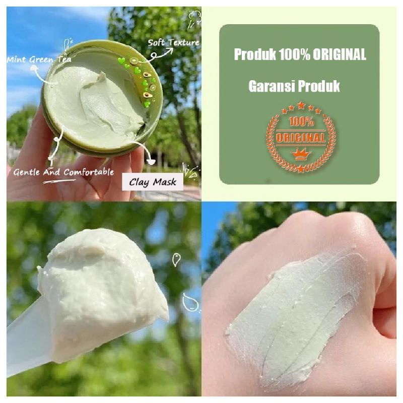 Medan Termurah Mud mask Green tea facial cleansing mud Meidian