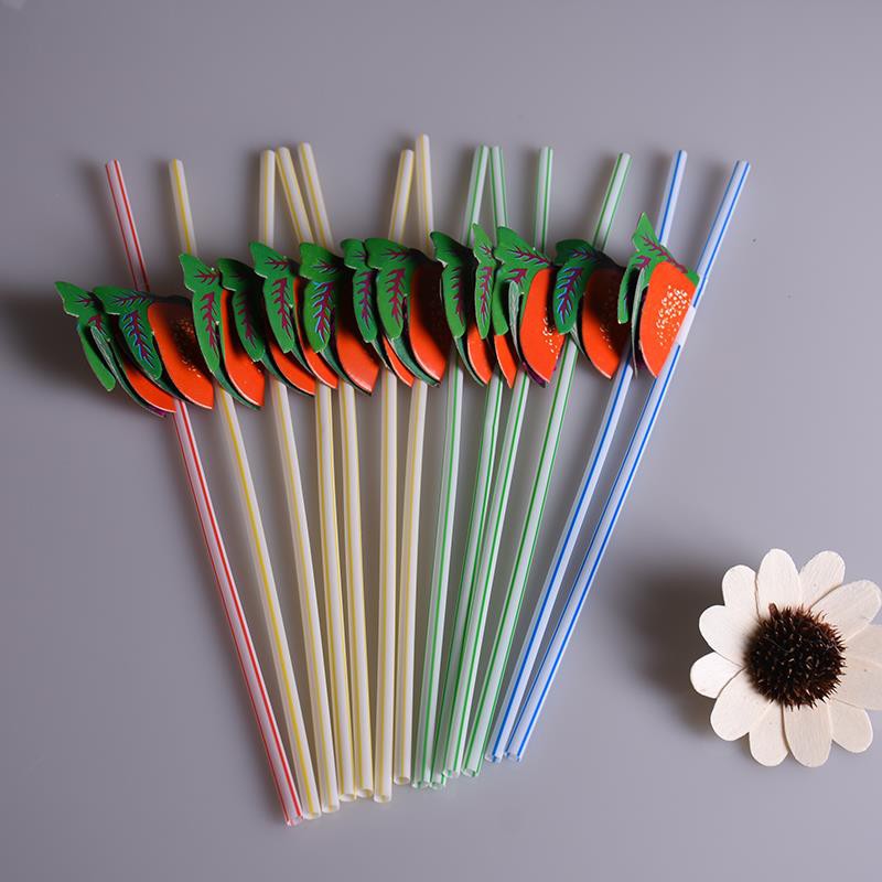 tropical fruit straw/ pipet warna/ sedotan hias buah