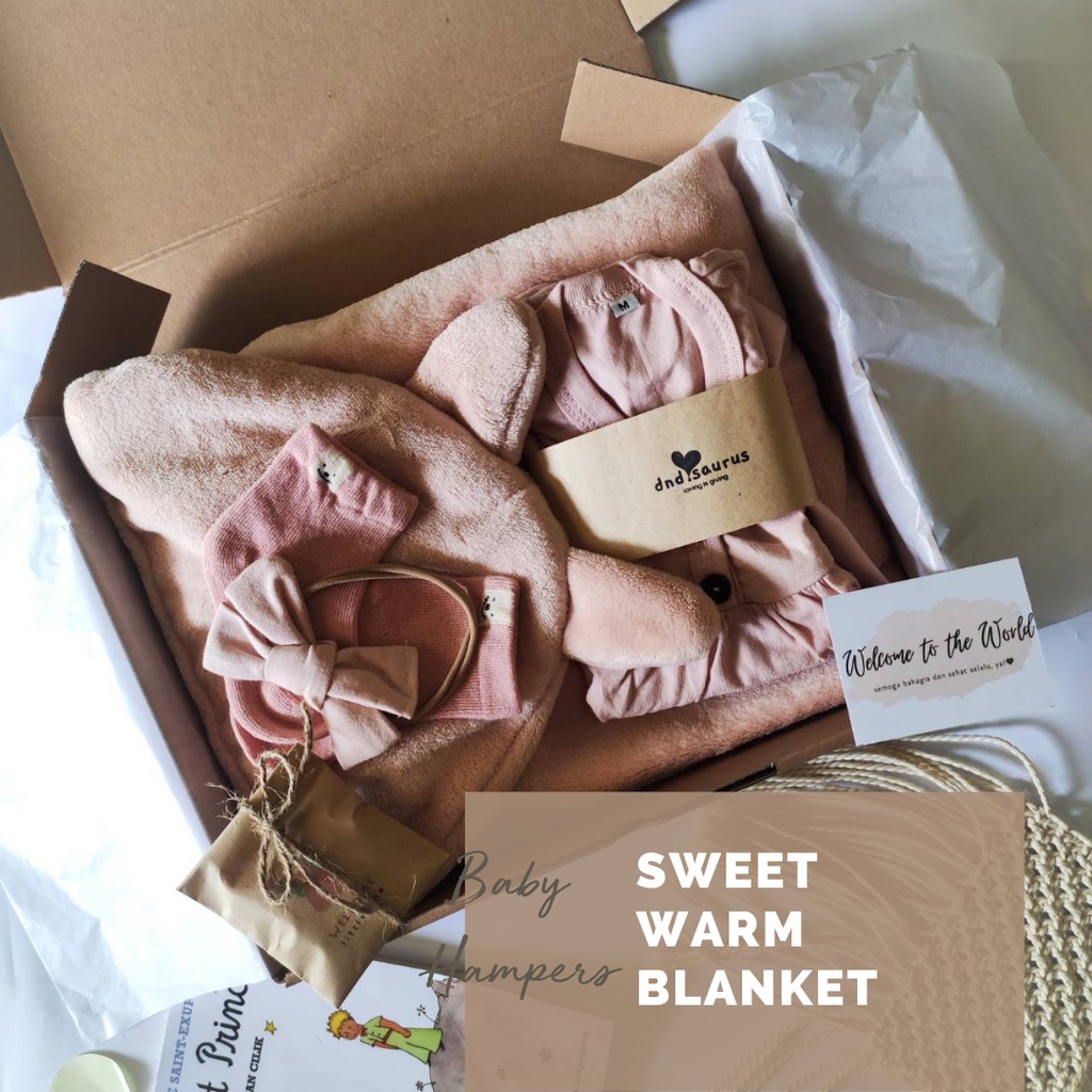 Selimut Bayi/Hampers Selimut Bayi/ Hampers Bayi Baru Lahir/ Hampers Bayi Mewah/ Kado Bayi Baru Lahir-Sweet Warm Blanket