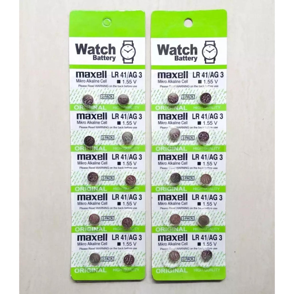 Baterai Kancing Micro Alkaline Cell Maxell LR 41 - AG3 Baterai Jam