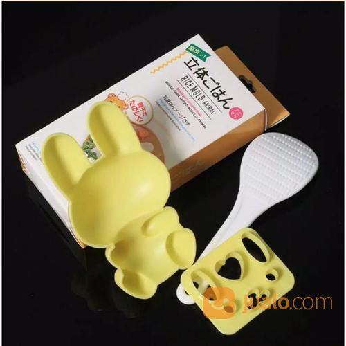 Set Isi 3 Cetakan Nasi Kelinci - Cetakan Nasi Bento Kelinci - Rabbit Mold - Cetakan Bekal Bento Anak - Cetakan Nasi Bentuk Bunny Lucu - Cetakan Nasi Bungkusan