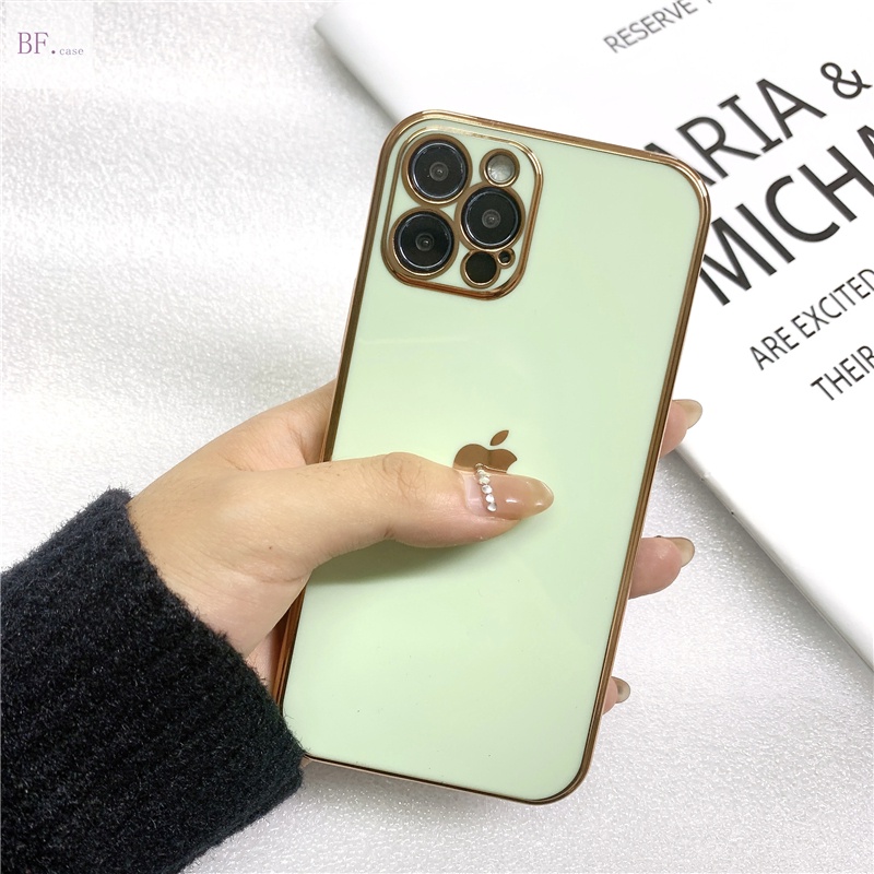 Soft Case Silikon Electroplating 6d Cover Iphone 11 12 13 Pro Max X Xr Xsmax 6 7 8 Plus 11promax