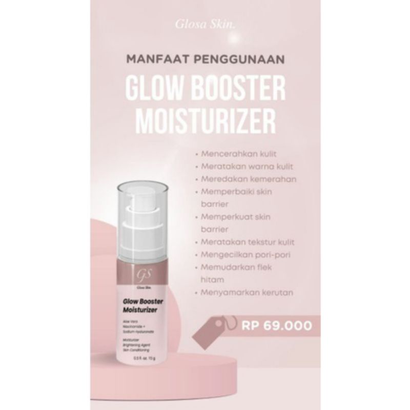 (AGEN RESMI GLOSASKIN READY SIAP KIRIM)  GLOW BOOSTER MOISTURIZER GLOSASKIN