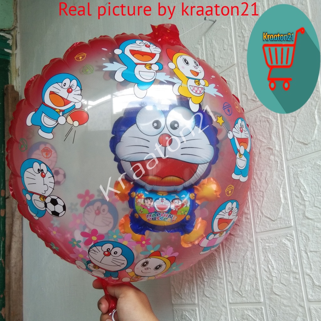 balon helium isi karakter ( isi pokemon , anak sapi , spiderman ,masya , kuda poni , bebek , tayo , 