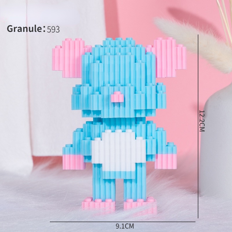 Bearbrick Mainan Balok Bangunsusun Model Lego Bentuk Beruang Untuk Hadiah Ulang Tahun Anak