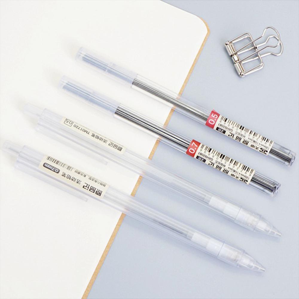 Timekey Pensil Mekanik Otomatis 0.5 / 0.7mm Bahan Plastik Transparan Untuk Anak / Sekolah / Kantor F1L2