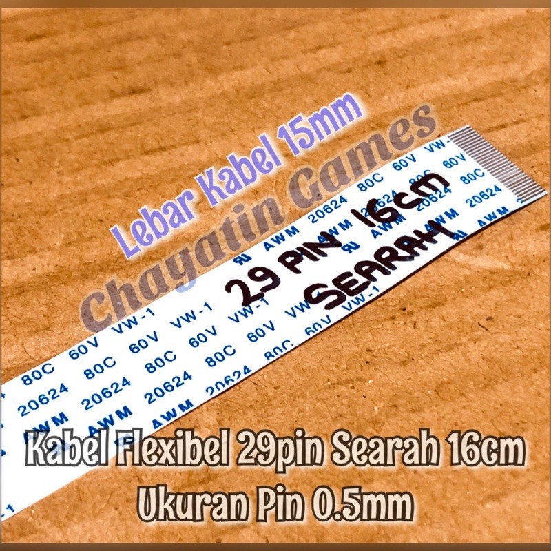 Kabel Flexibel 29 Pin Halus Searah Panjang 16cm - Ukuran Pin 0.5mm