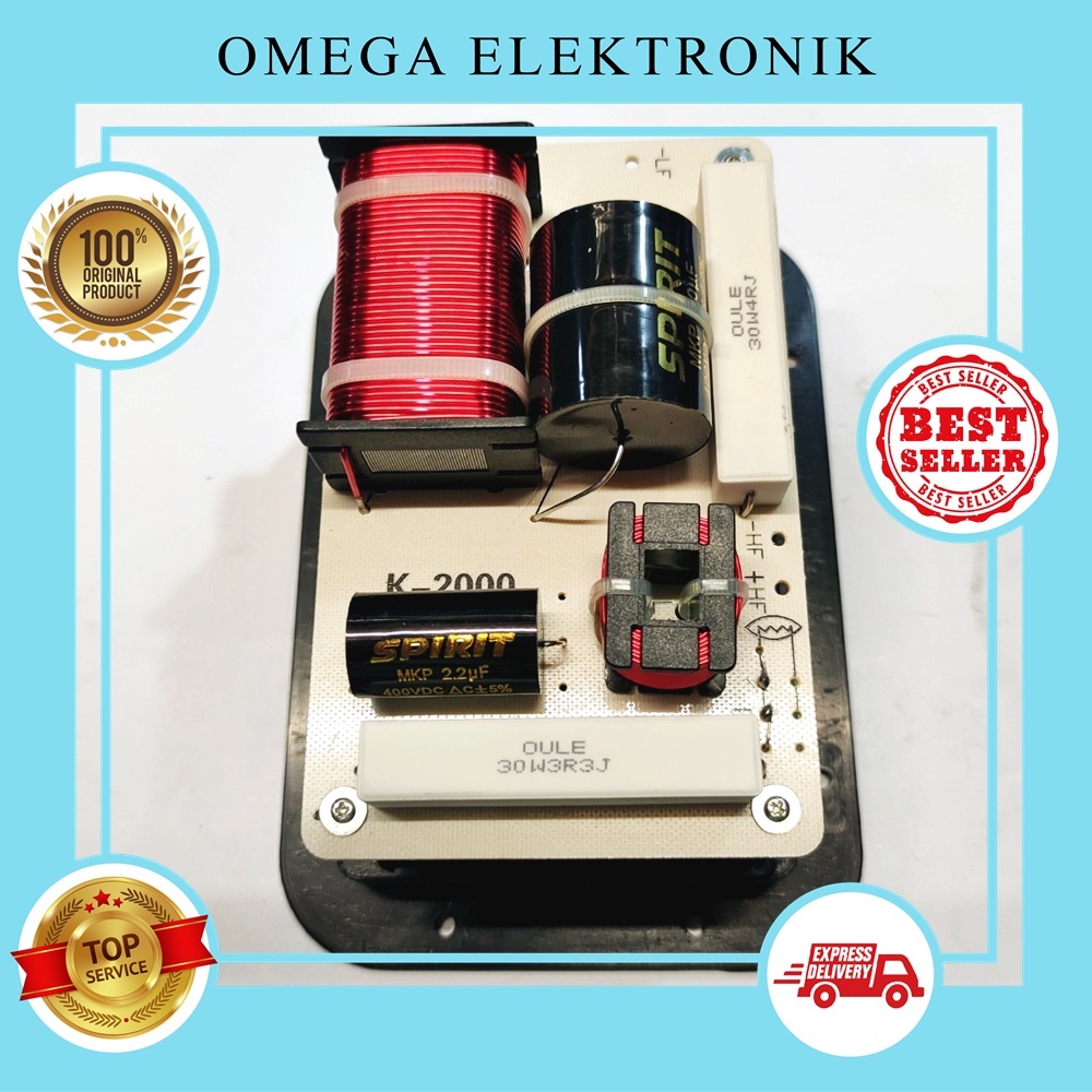 Crossover 2 way+pangkon K-2000/Crossover Pasif 2 way K-2000