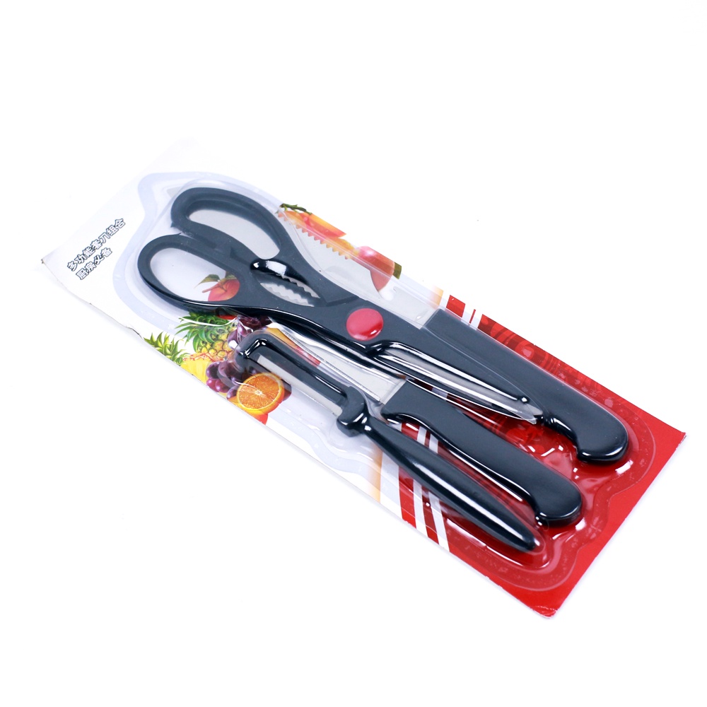 FM - Pisau Set Dapur 4in1 - Kitchen Knife Set J9