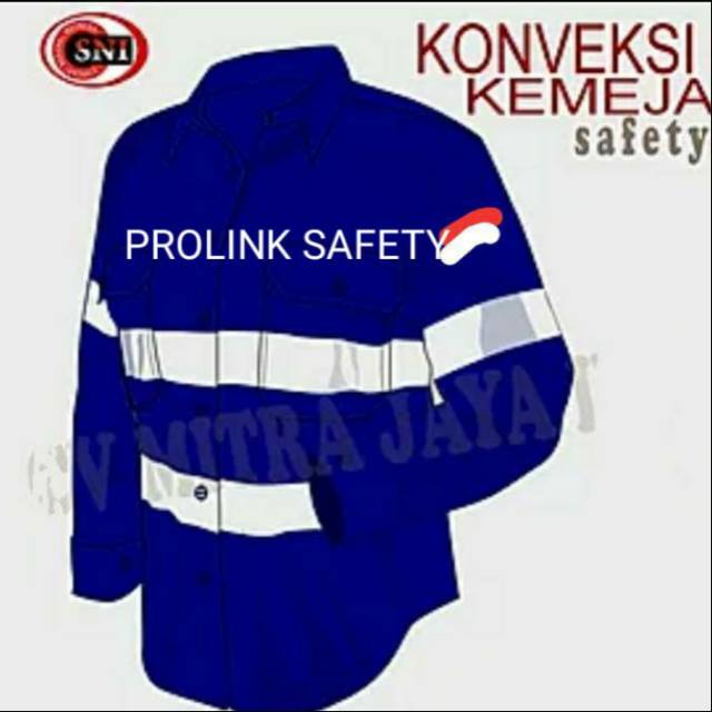 SERAGAM BAJU SAFETY BIRU SCOTLIGHT DOBLE LEBAR 5CM