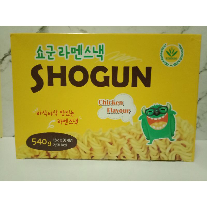 

Shogun snack mie remez korea rasa chicken ayam