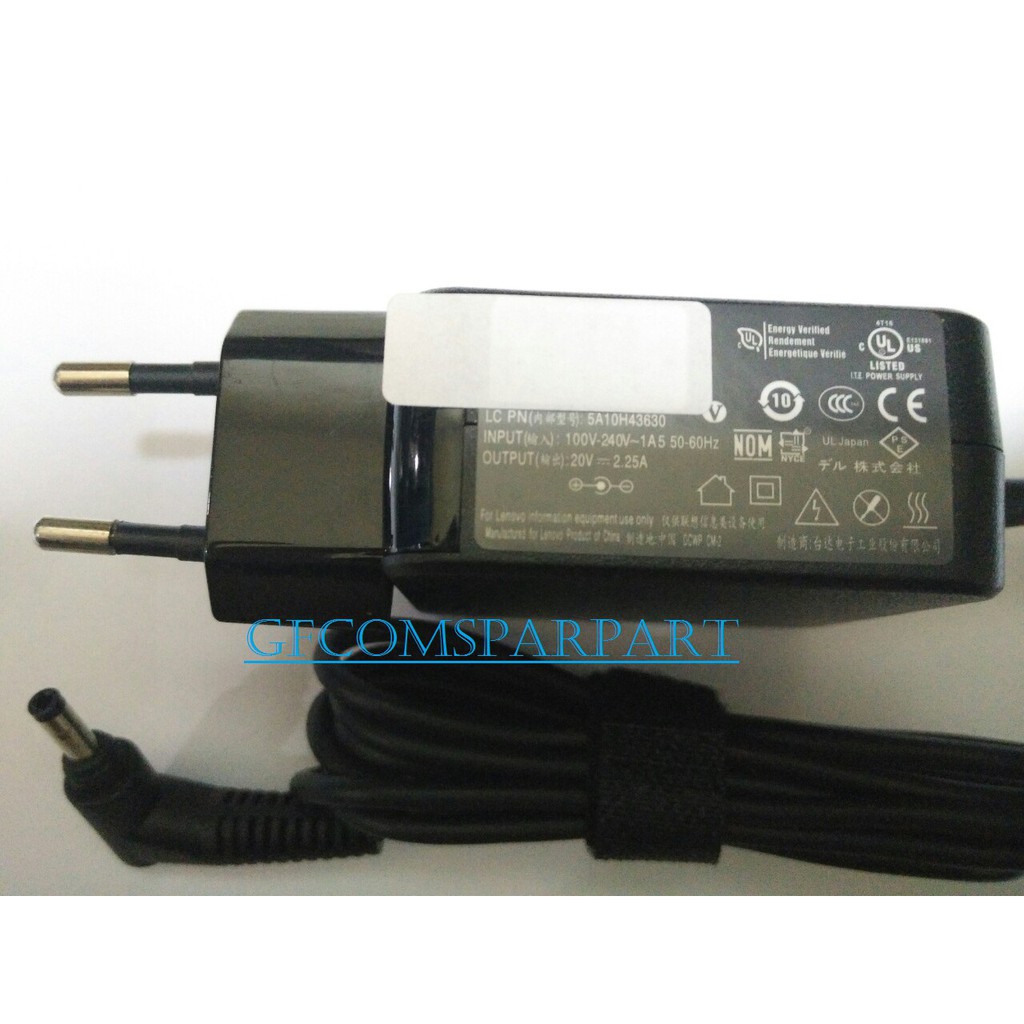 Adaptor/Charger Original Lenovo 20v 2.25a 100S Chromebook 11IBY 80YN B50-10 Series/80MH000XUS