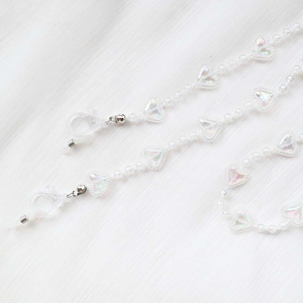 Tali Strap Earhook [ Love ] Kacamata &amp; Masker Wanita - Mote Kristal - Penahan Anti Jatuh - Nilon - TL-8020