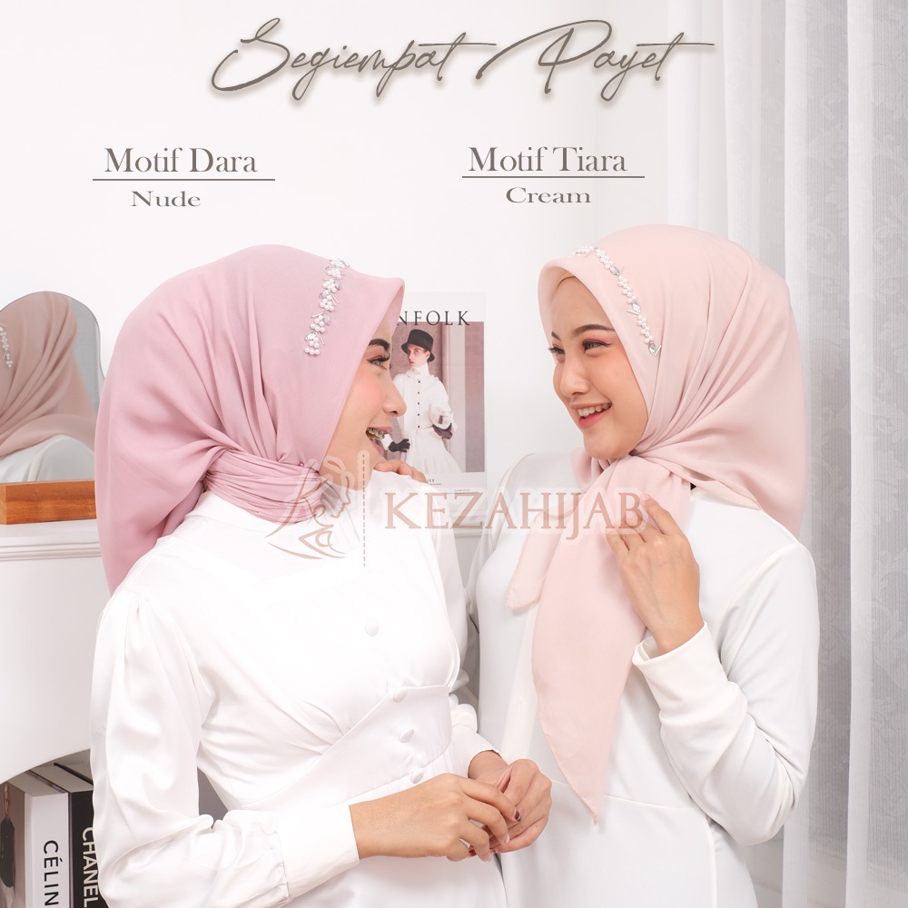 [PART 2]HIJAB SEGIEMPAT PAYET DARA &amp; TIARA / PAYET BANDO/HIJAB PAYET 35++ WARNA