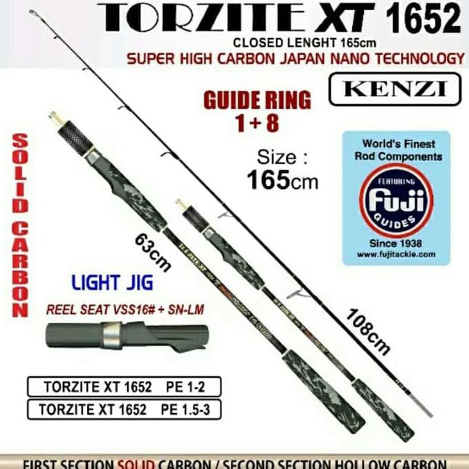 ST1234 Joran Kenzi Torzite XT 1652 Pe 1-2 Light Jig murah