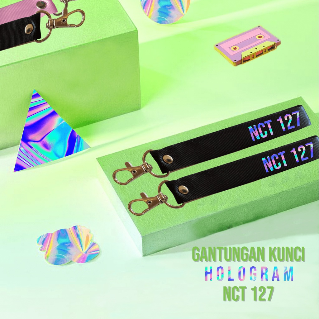 GANTUNGAN KUNCI NCT 127 LANYARD HOLOGRAM FANMADE STRAP GANTUNGAN KUNCI MURAH