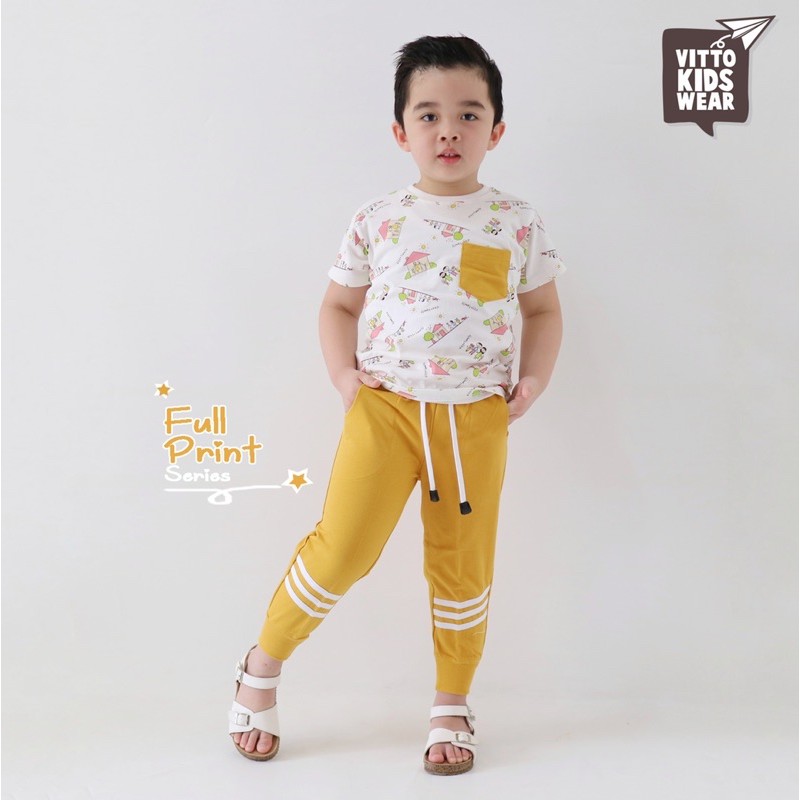 Setelan Anak Set Fullprint Celana Joger Vitto